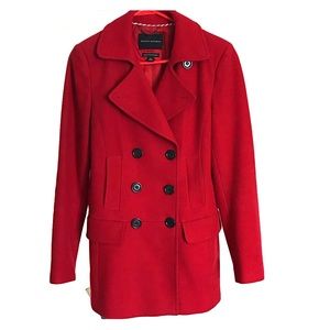 Red Banana Republic wool pea coat